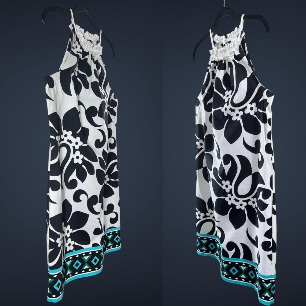 Signature London Dress Womens 10 Floral Halter Sleeveless Sundress Summer Casual - Picture 4 of 9